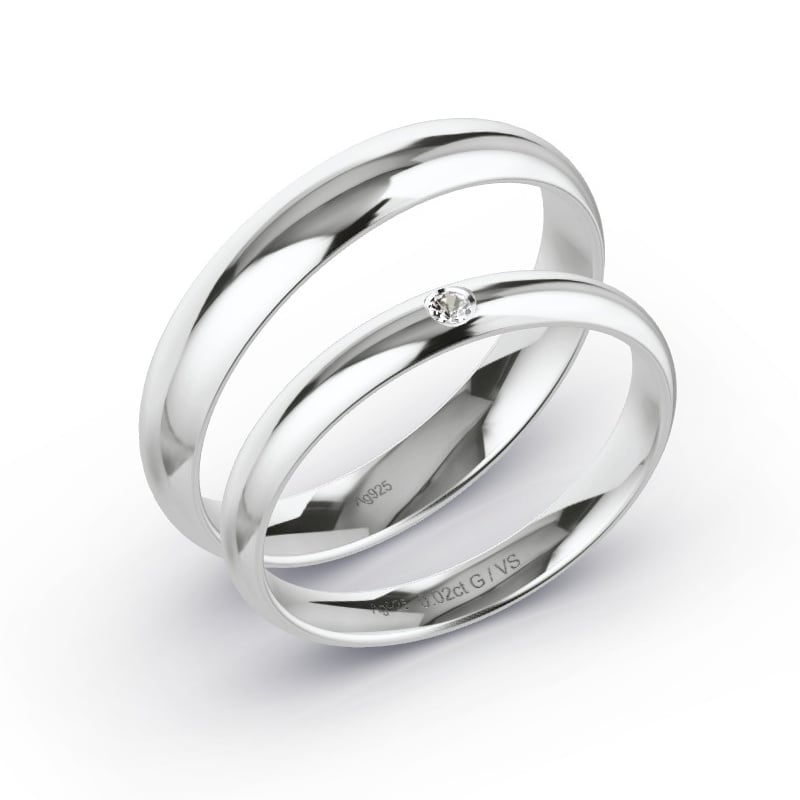 Silver hot sale marriage rings