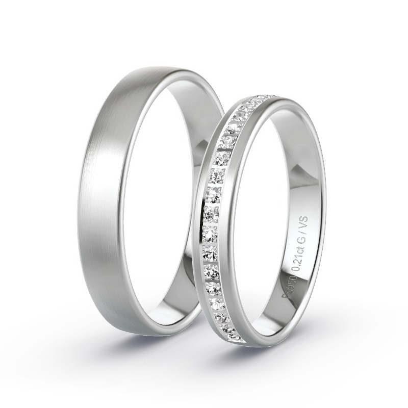 Palladium wedding store bands for her