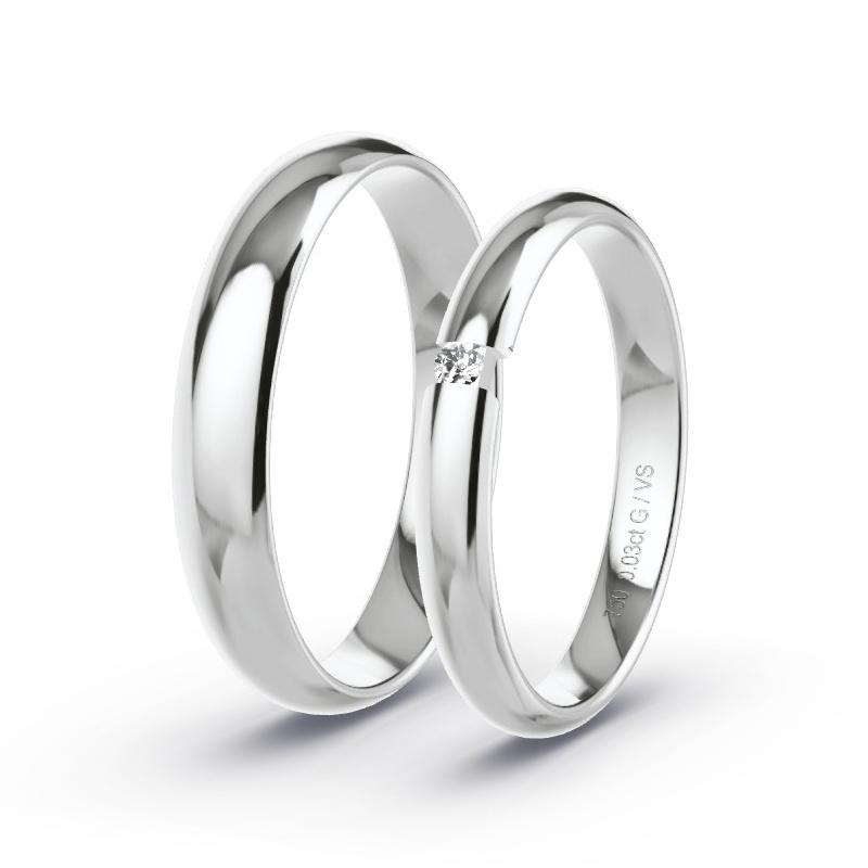 White gold couple clearance rings