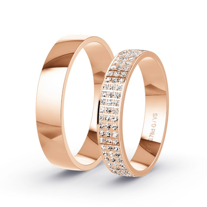 Rose gold wedding outlet set