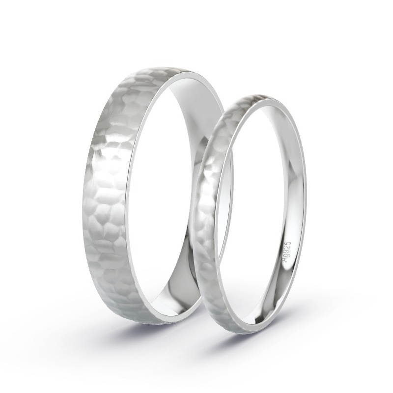 Wedding Rings 925 Silver -  Diamonds - Model N°1749