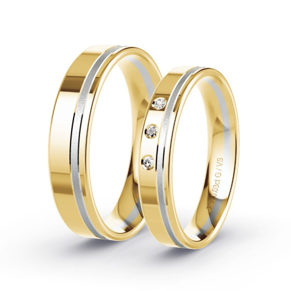 His and hers hot sale gold wedding bands